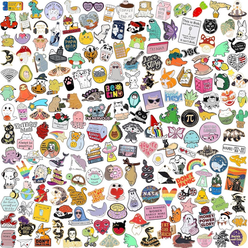 SINCCO 20/40/50 PCS Cute Enamel Backpack Pins, Funny Enamel Pins Bulk Set Cool Button Pins Aesthetic Brooch Lapel Pins Anime for Backpacks, Jackets, Hats, Kids, Girls - Image 1